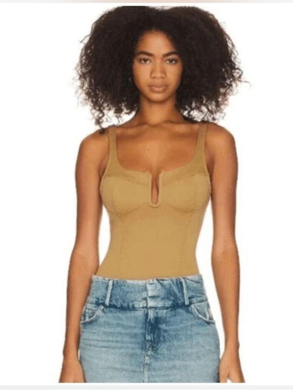 NWT Good American Sculpt Bodysuit Pecan Size 0